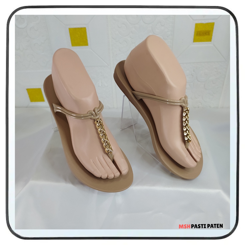 sandal flat sandal jepit sandal jelly wanita impor glanzton original