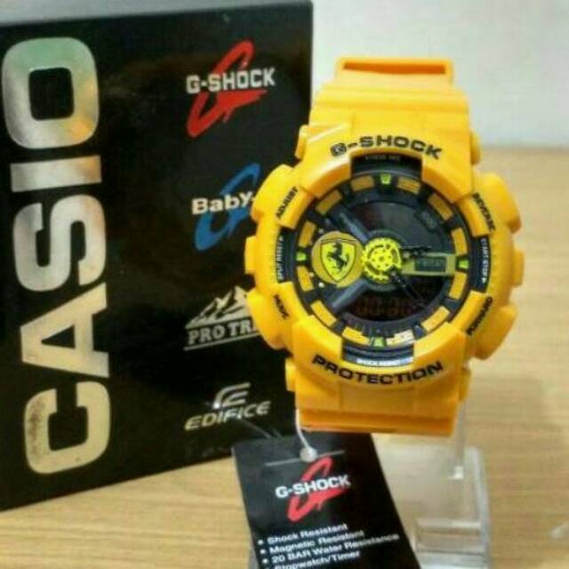 Jam Tangan pria G Shock Transformers BUMBLE BEE Casio GA110 Dual time