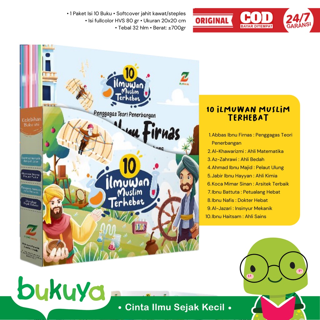 (Ready) Buku Anak Muslim 10 Ilmuwan Muslim Terhebat Ziyad