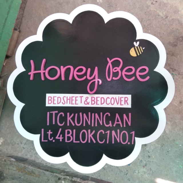 Papan nama toko custom papan nama olshop cafe