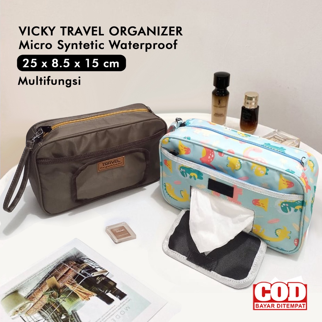 Tas make up pouch make up travel organizer pouch tempat tissu multifungsi tempat make up korea