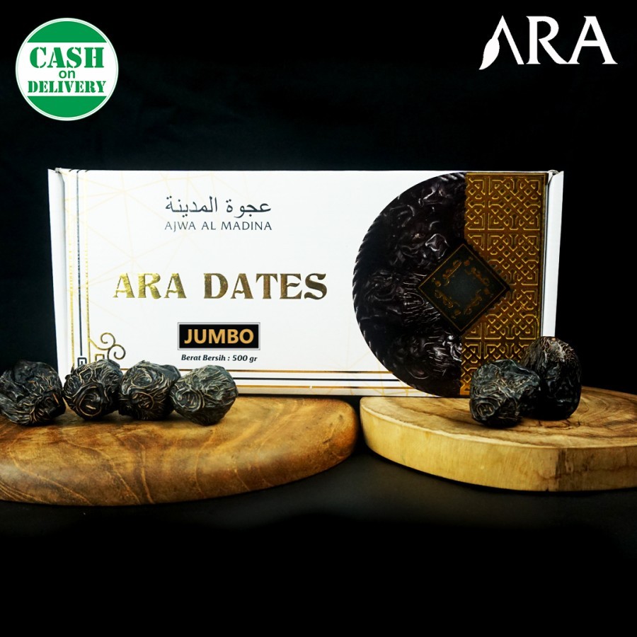 Kurma Ajwa Premium Jumbo ARA Dates 500 gram Original KEMTAN