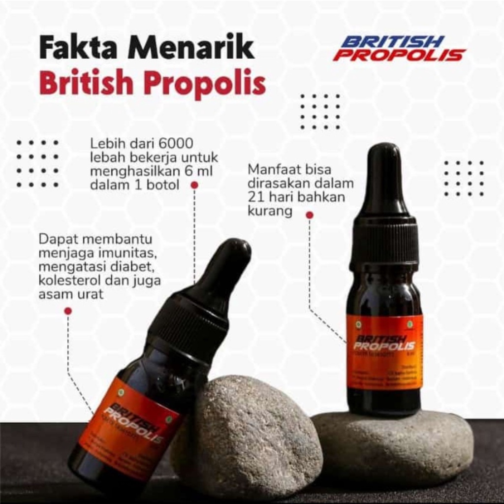 GOOD MADE - British Propolis | British Propolis Original 100% | Asli Obat Herbal Propolis Murni Mengatasi Diabetes Kangker Asamurat Kolestrol Rematik TBC Maag Lambung Jantung Darah Tinggi Tumor By Ippho Santosa Terlaris Termurah COD