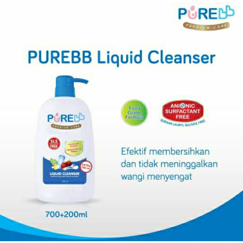 PUREBB Liquid Cleanser Sabun Cuci Botol Bayi Nipple Cleanser Baby Bottle Purebaby