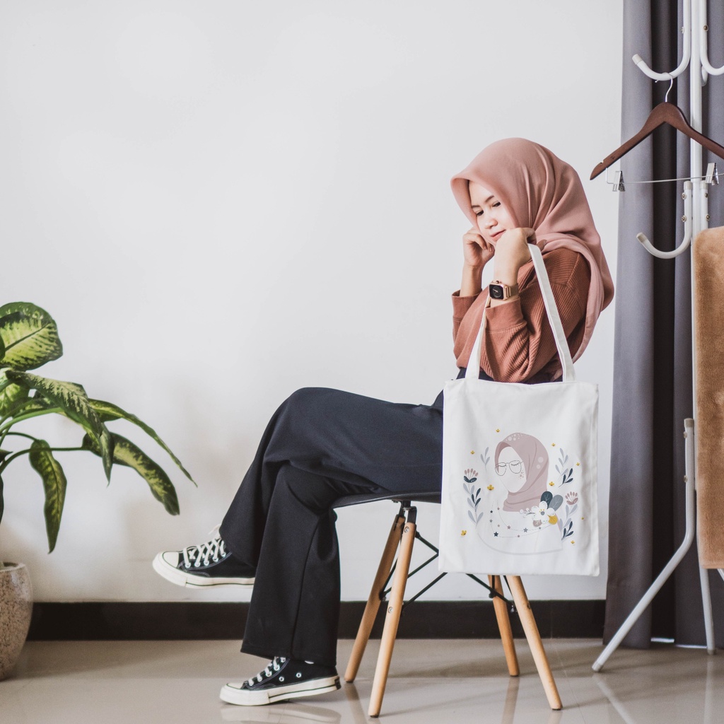 Sevine Totebag Tas Wanita Tote Bag Resleting Hijab Series Custom Stylist - HK