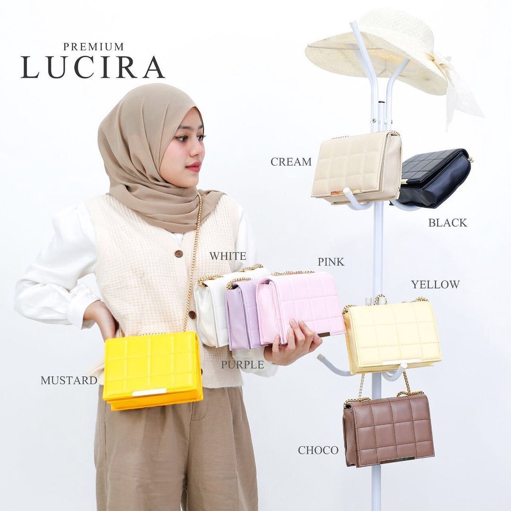 PREMIUM LUCIRA - TAS WANITA (tali rantai panjang) LUCIRA - TAS KEKINIAN PEMIUM LUCIRA - BISA COD