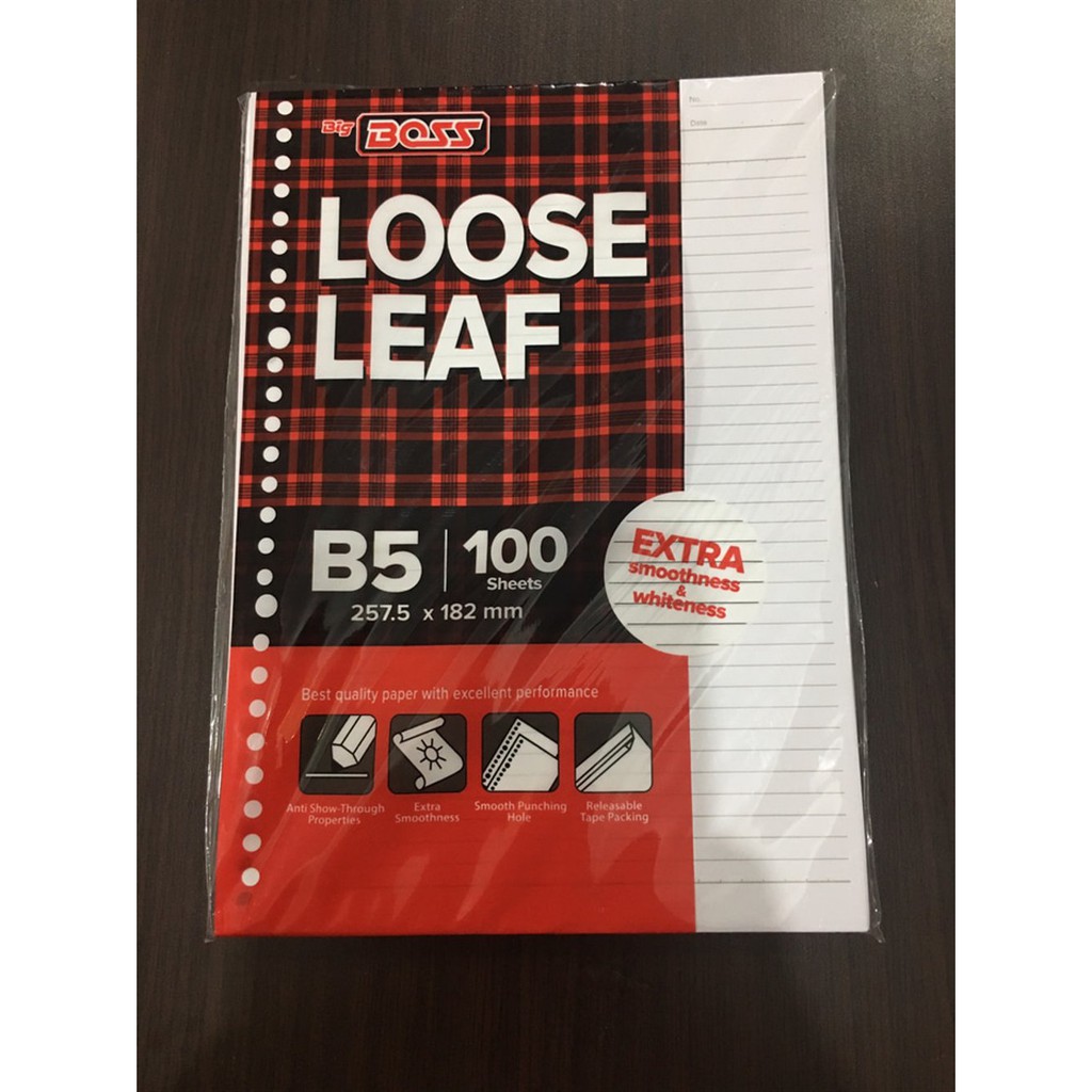 

Jual Loose Leaf B5 garis isi 100 isi binder B5 Berkualitas