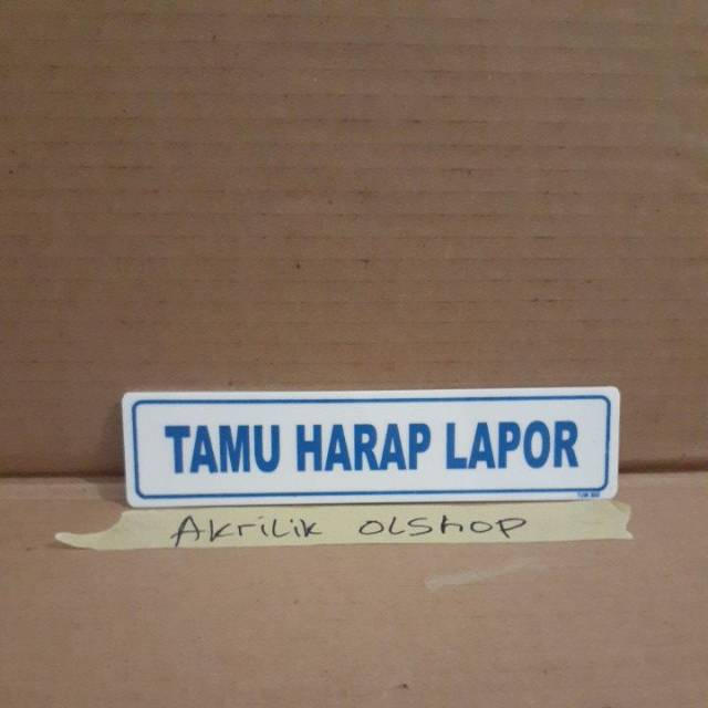 Plat tamu harap lapor