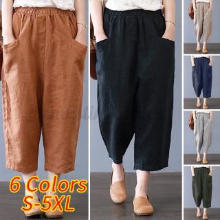 Celana Panjang Casual Wanita Model Pinggang Karet Baggy Celana Panjang Casual Wanita Model Pinggang Karet Baggy