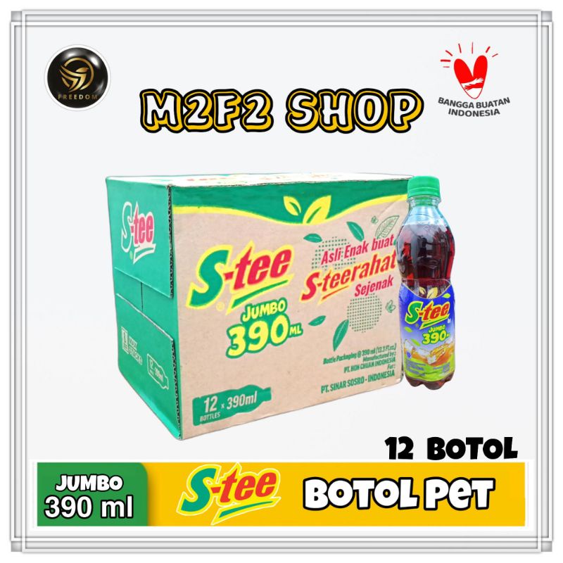 

S-tee | Stee Jumbo Minuman Teh Botol Plastik Pet - 390 ml (Kemasan Karton)