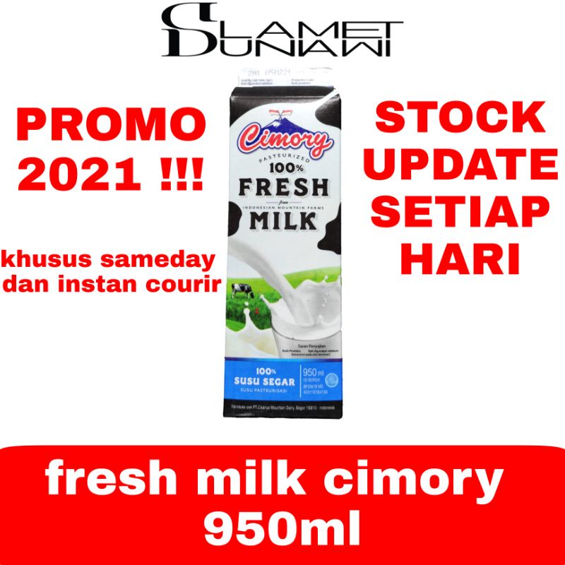 

RB22 Cimory Fresh Milk 950ml 1 Karton / 12 Pcs Susu Segar FULL CREAM