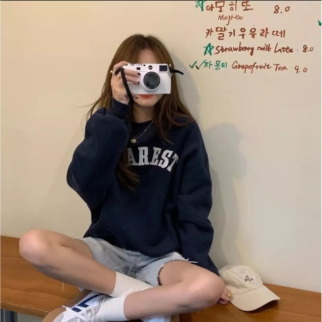 SWEATER CREWNECK UNISEX DEAREST FLEECE TEBAL PREMIUM TERBARU,