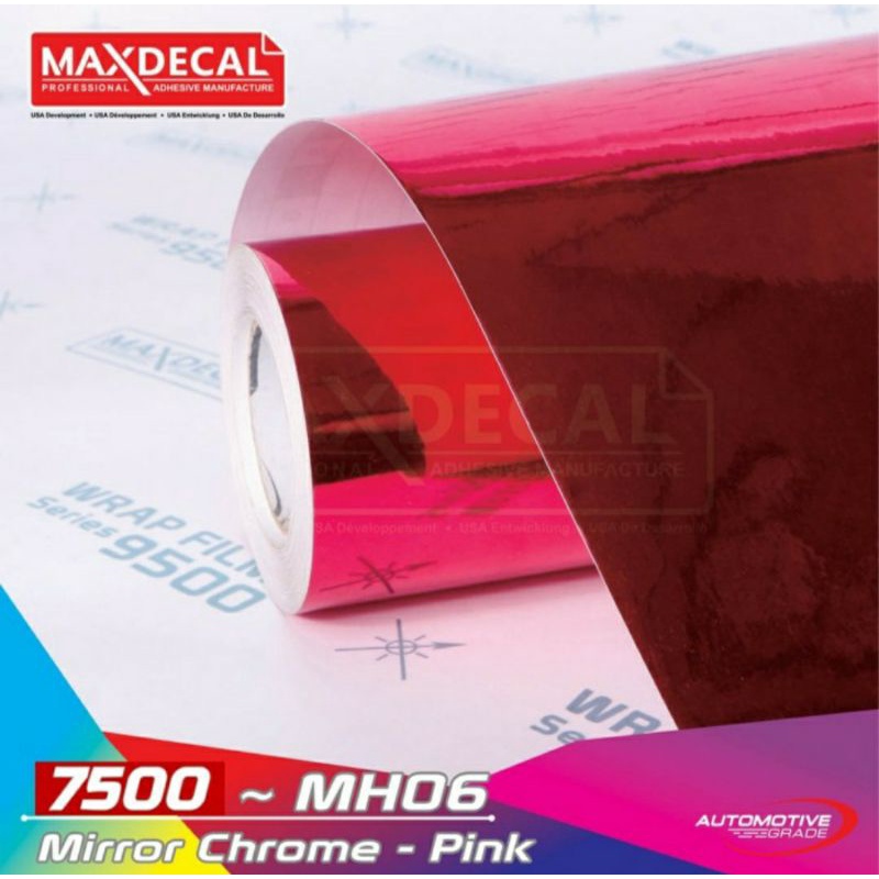 Sticker Maxdecal MH06 Pink Mirror Chrome Krom Premium Wrap