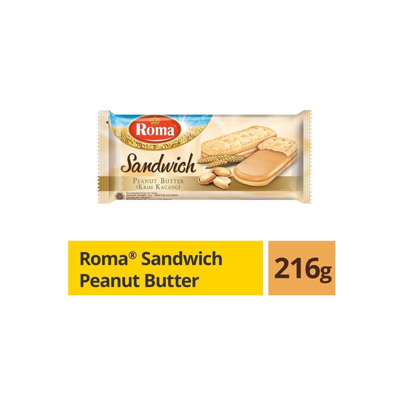 

Roma Biscuit Sandwich Peanut Butter 216G - Alhanan/04