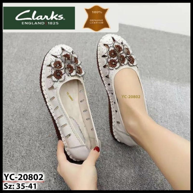 Clarks Flat / Sepatu Clarks flat flower Bunga 2082 / clarks flat kant 20802