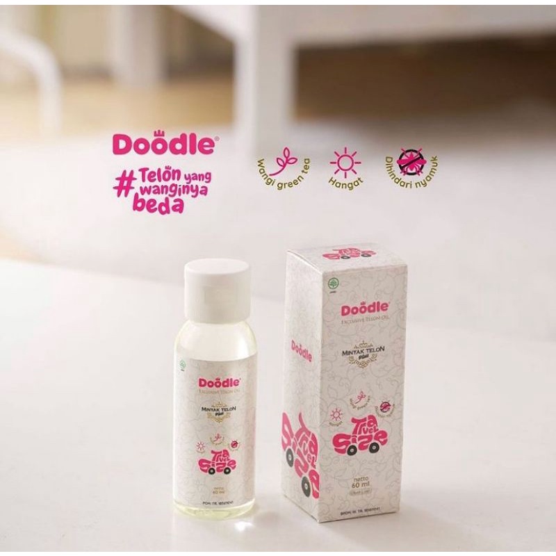 DOODLE - DOODLE MINYAK TELON DOODLE (WANGI GREEN TEA) / DOODLE EXCLUSIVE TELON OIL TRAVEL SIZE 60ML