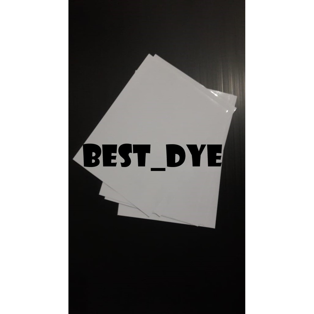 

Sticker Vinyl Inkjet White Glossy 120 GR, A3= 31 x 42 CM, 1 Pack = 20 Lembar