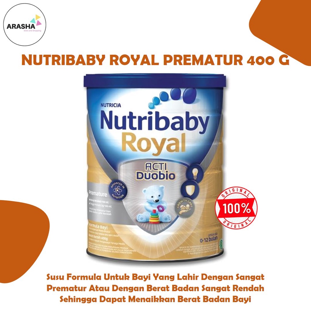 

NUTRIBABY ROYAL PREMATURE 400 GR Prematur/Susu Bayi Prematur 0-12 Bulan/Berat Badan Rendah