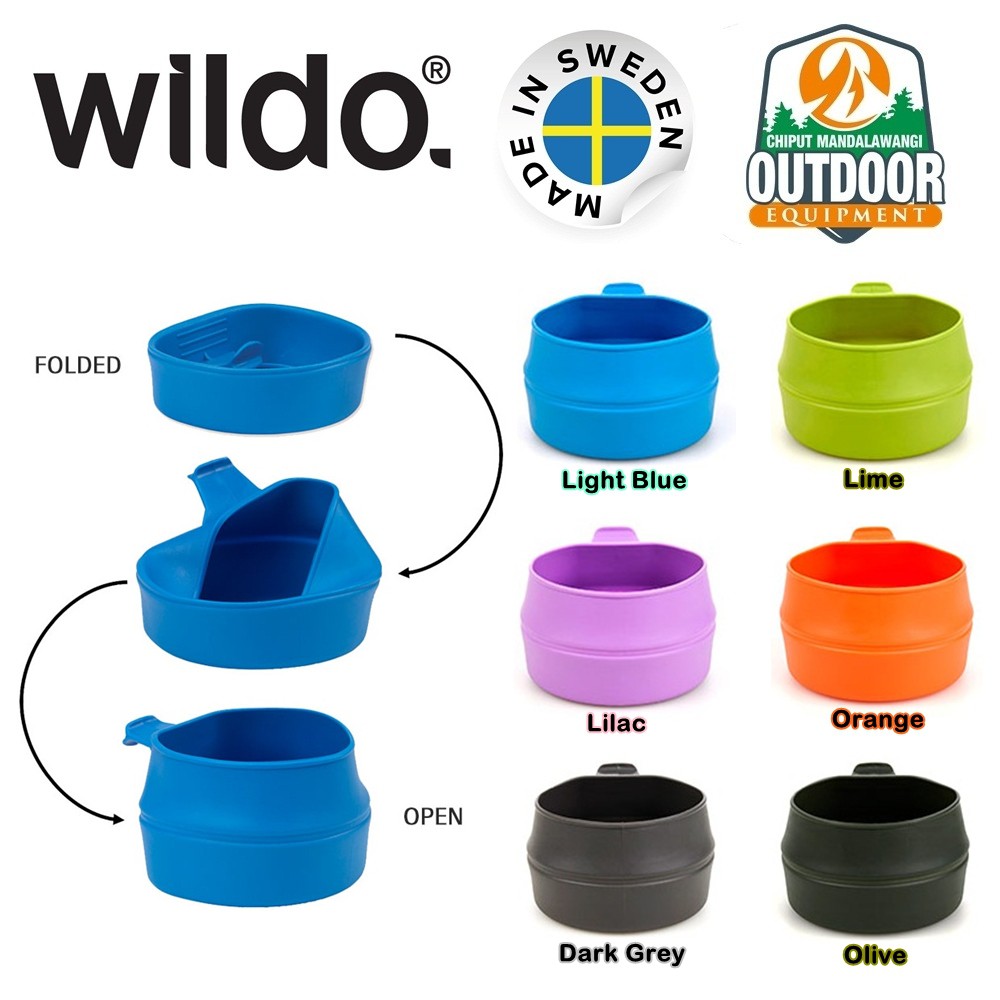 Wildo Fold-A-Cup Original Made In Sweden Gelas Lipat Gelas Outdoor Ultralight