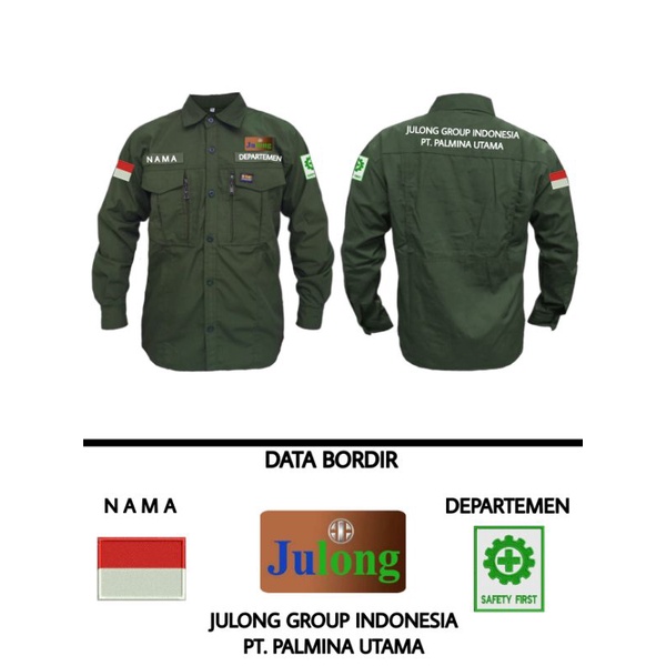 Pre Order Kemeja Tactical plus Bordir / Kemeja M-Tac / Kemeja W-Tac panjang/ 511 panjang / PDL Lapangan