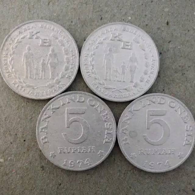 Uang koin kuno program KB Rp 5
