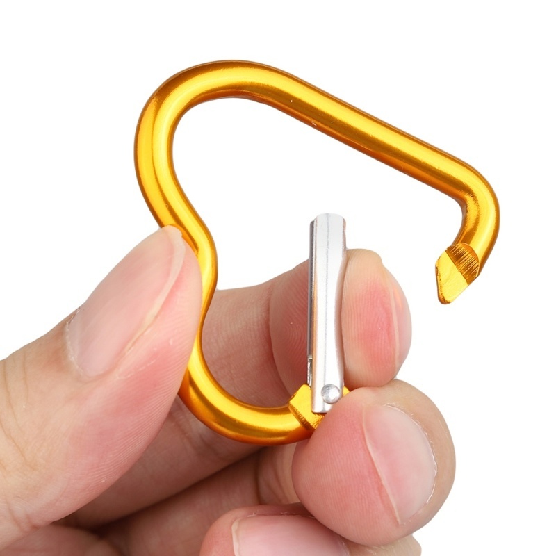 1pc Carabiner Holder Botol Minum Bahan Aluminum Alloy Untuk Camping / Hiking