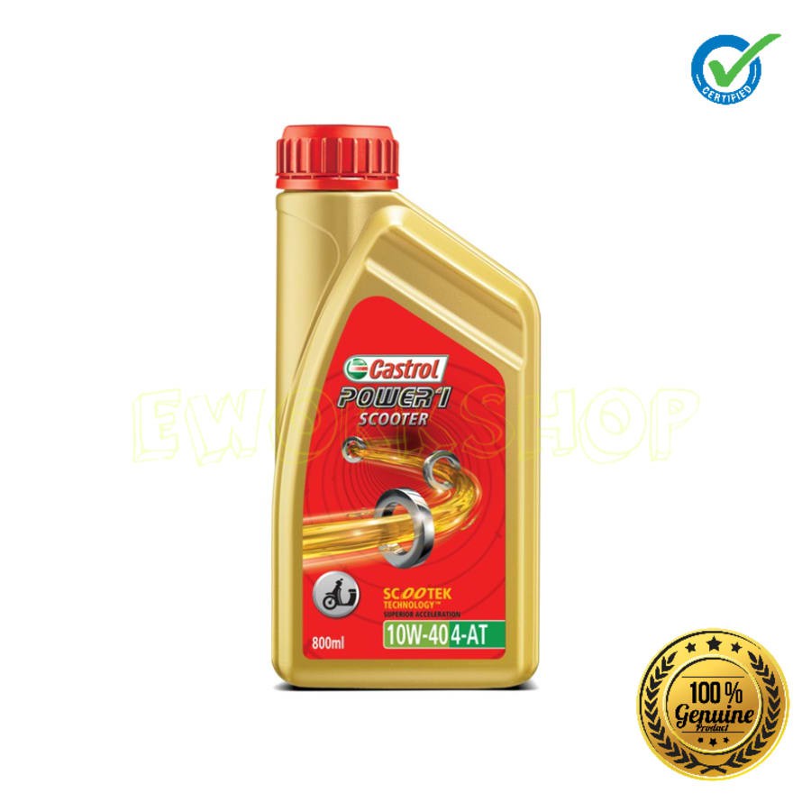 OLI CASTROL POWER 1 MATIC 10W-40 4-AT 0,8 L 100% Original Product