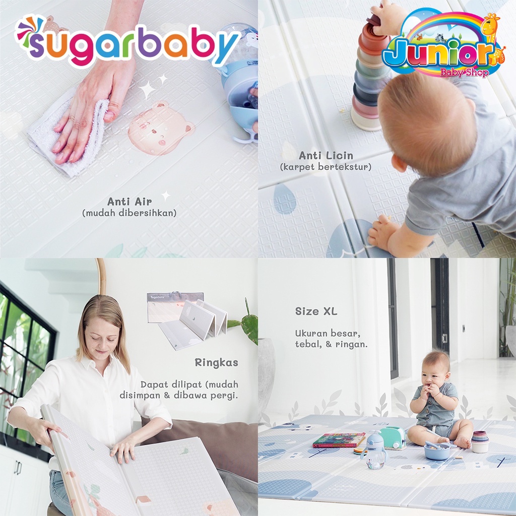 Sugarbaby Foldable Baby Playmat (Nature Series) / Playmat Lipat Anak / Karpet Lipat Bayi / Matras Bayi