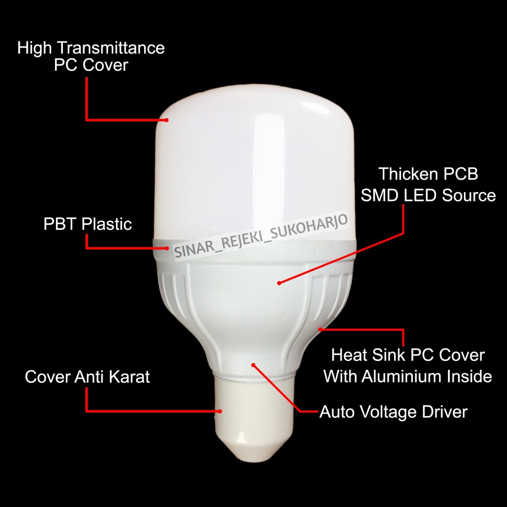 RZ Super Lampu LED Kapsul 5W 5Watt Bohlam Capsule Putih 5 Watt