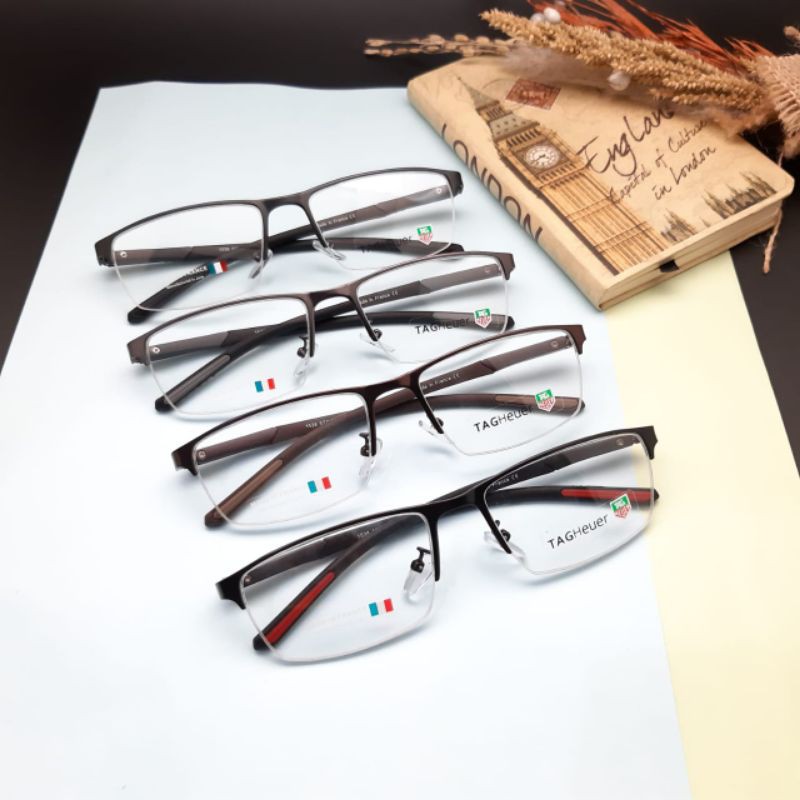 Frame Kacamata Cowok/Pria Sporty Lensa Minus+Antiradiasi