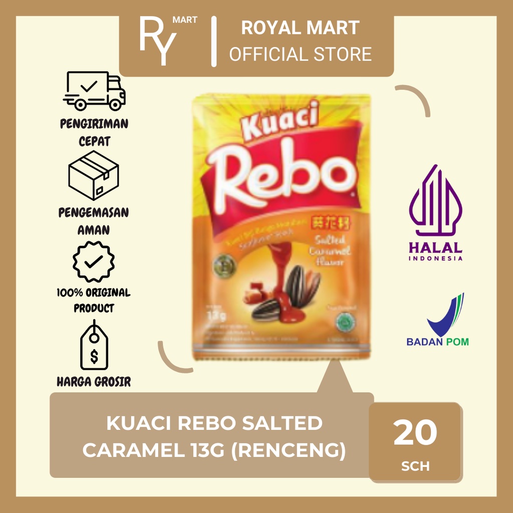 

Kuaci Rebo Salted Caramel 13g x 20's