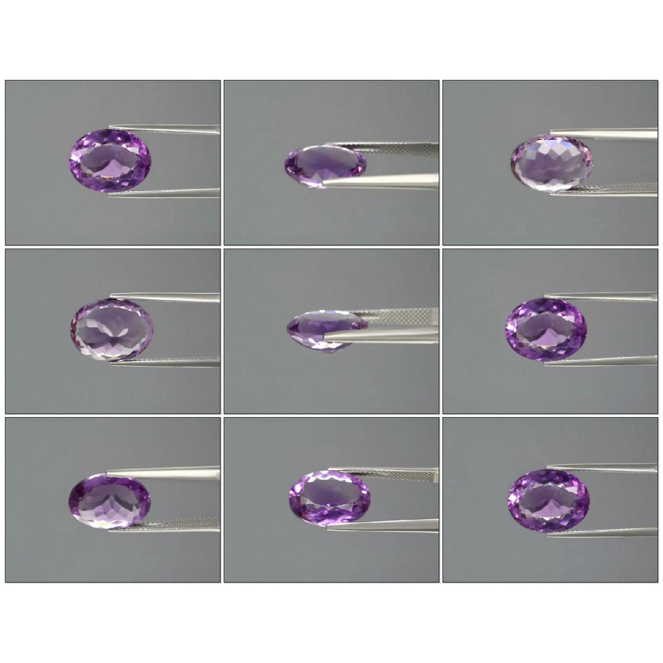 VS Oval 6.92ct 14.5x11x7mm Oval Natural Unheated Rich Purple Amethyst, Uruguay AT131