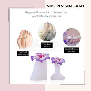 8pcs Silicone separator flower separator sekat jari silikon silicon pedicure