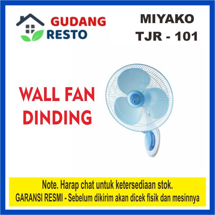 MIYAKO TJR 101 / TJR101 KIPAS ANGIN 16 INCH 3 IN 1 STAND / WALL / DESK FAN REMOTE BERDIRI / MEJA / DINDING