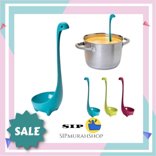 Sendok Kuah Dinosaurus / Centong Sayur Sop/ Nessie Laddle / Peralatan Dapur Lucu Unik Serbaguna Centong Angsa / Dinosaurus Sendok Kuah Unik Besar Sayur Sup Centong Berdiri