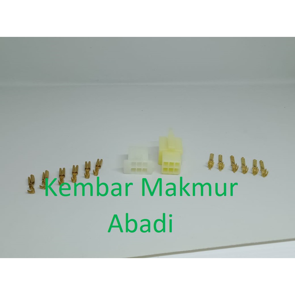 Socket 6 Pin Kecil+Skun / Soket Motor / Konektor Motor/ Connector Kabel / Socket Kabel Motor 6 Pin