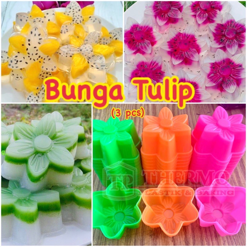 12Pcs Cetakan Kue Putu Ayu Tulip / Cetakan Coklat / Kue Kering / Cetakan Ager / Agar / Kue Bolu