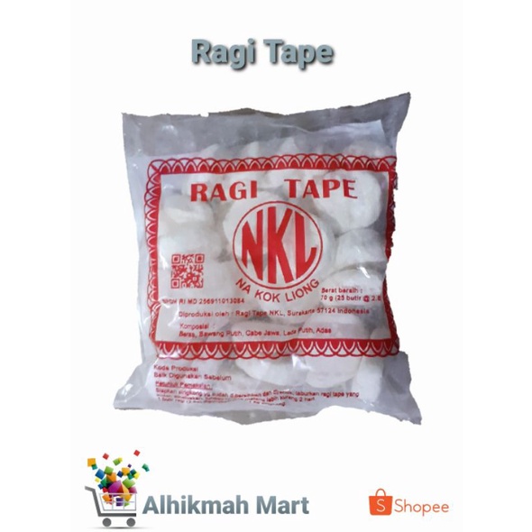 

Ragi Tape NKL 1 Pack 70 g 25 Butir Promo