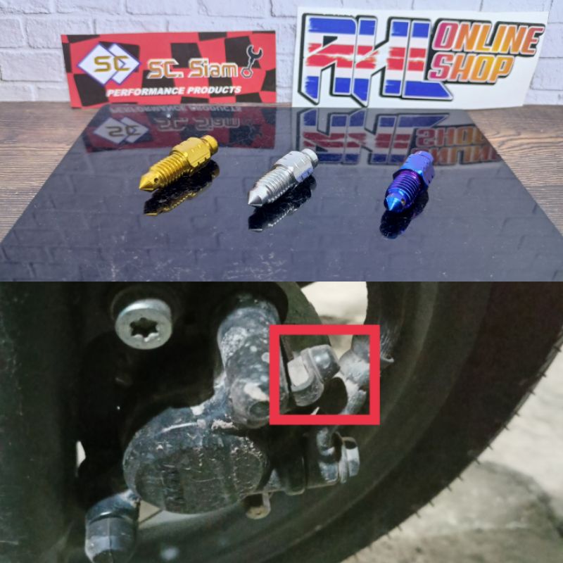 nepel angin stelan angin kaliper standar honda stainless original sc siam thailand