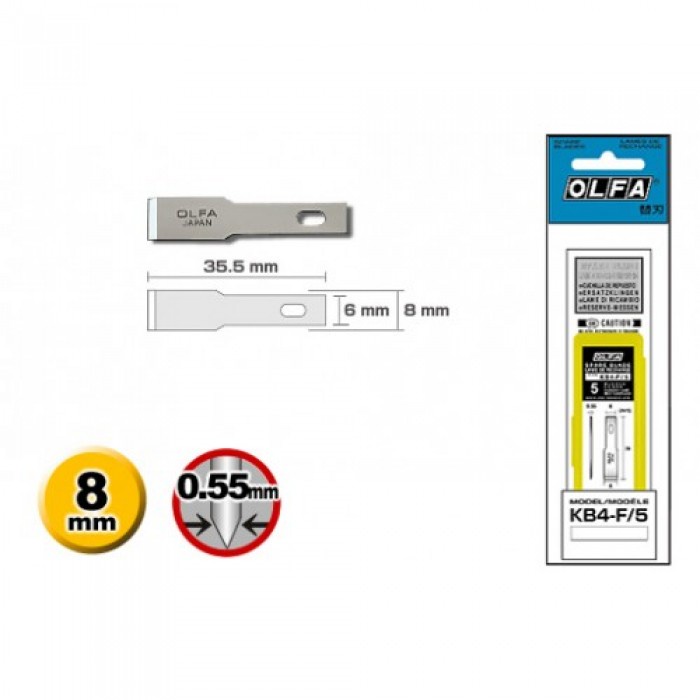 

Olfa KB4-F/5 Spare Chisel Blade Spare Blade Chisel Type Pisau Pahat Isi Ulang Refill Blade Chisel Pen Cutter