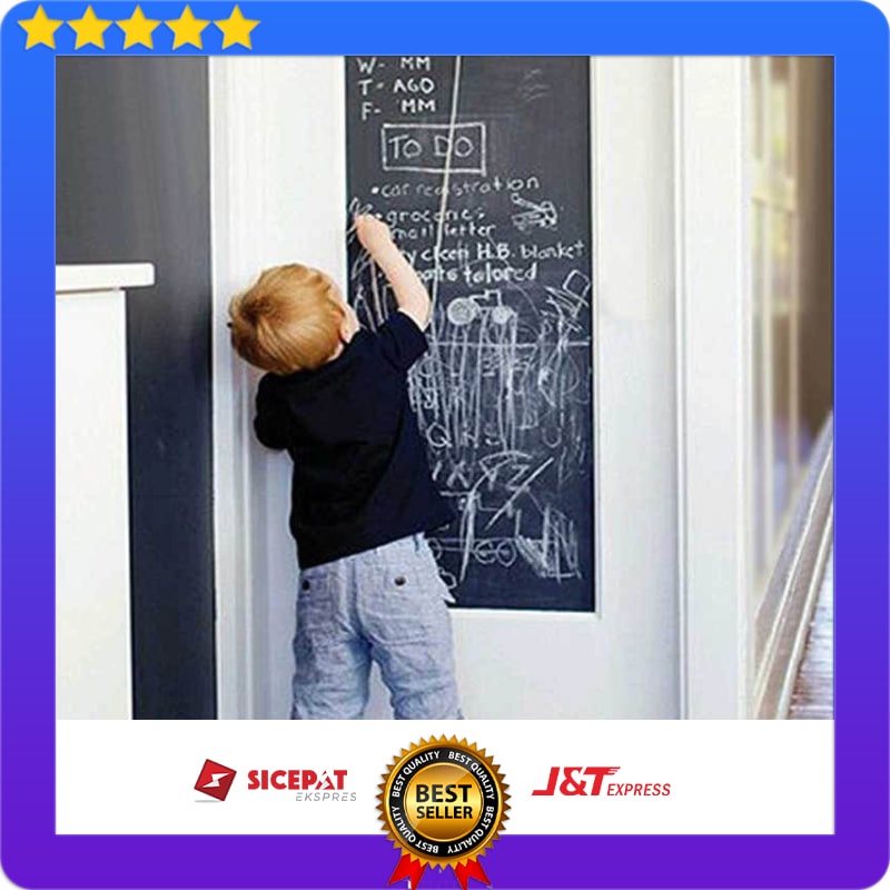 

Stiker Dinding Papan Tulis Kapur Flexible 200 x 45 cm - Stiker Dekorasi Papan Tulis