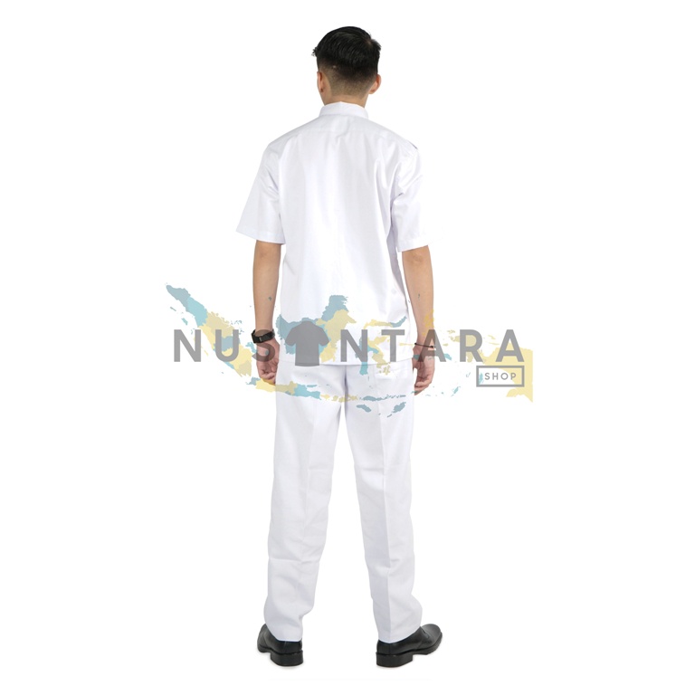 1 Setel Seragam Putih Pns Seragam Pns Pdh Putih Setelan Paskibra Seragam Pdh Pns Baju Kerja PNS Pria