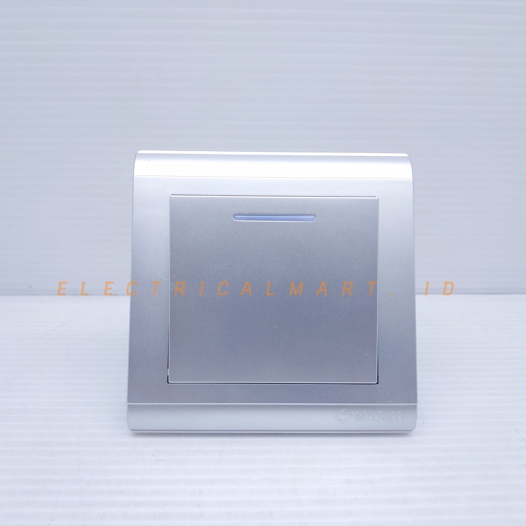 Masko Krista Engkel Silver K-SV211 / Saklar Tunggal Silver