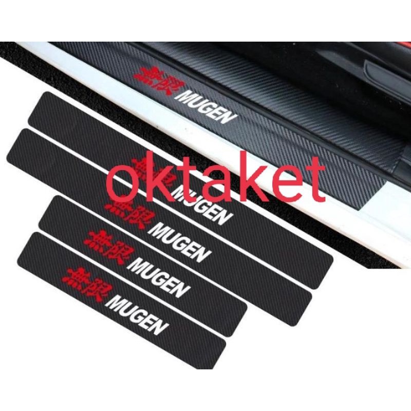 stiker sillplate samping carbon emboss mugen mobil universal