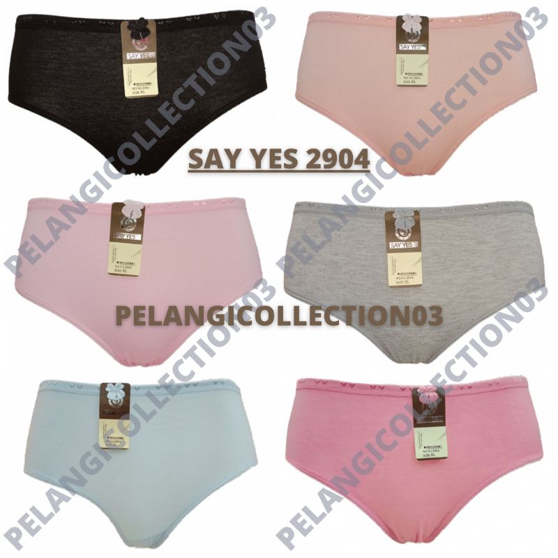 [6PCS] CELANA DALAM WANITA SAY YES 2904