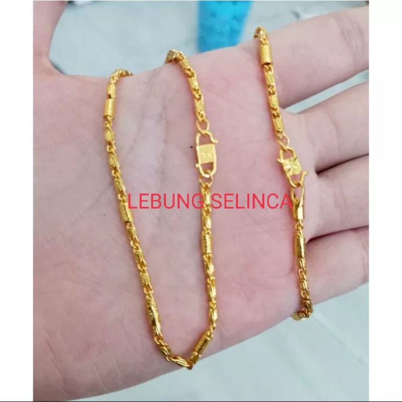 gelang tangan motif bambu,gelang tangan terbuat dari koin logam tahun 1991-1994