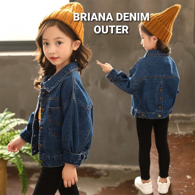 BAJUKIDDIE BRIANA DENIM OUTER JAKET JEANS ANAK REMAJA PEREMPUAN KOREA