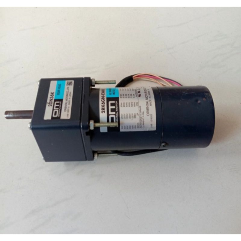 Ac Motor Gearbok 220V Magnetic Brake 6W Ratio 1 : 50