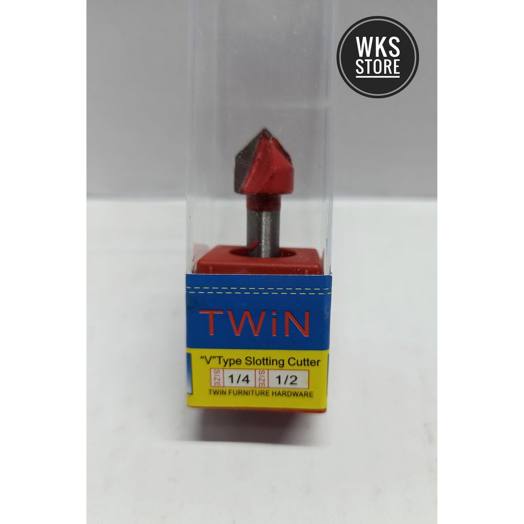 Mata Profil Router Bits (12 mm) V VEE GROOVE 90 Derajat TWIN