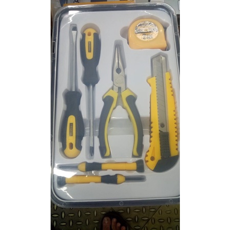 1 SET ALAT PERKAKAS krisbow / OBENG PLUS MIN / CUTTER / PISAU CUTTER / OBENG BESAR / OBENG KECIL / M